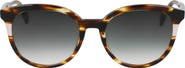 Longchamp Heritage 55mm Gradient Round Sunglasses