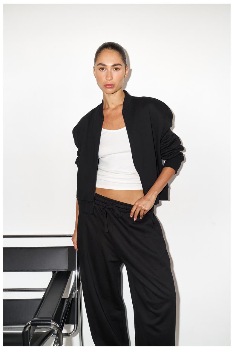 Cozy Coast Airport Button Up Shacket, Alternate, color, Black