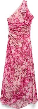 MANGO Corinne One-Shoulder Dress