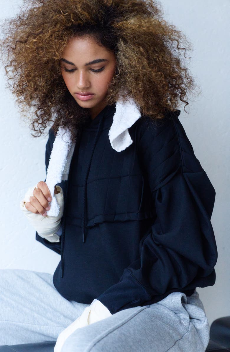 Free People FP Movement Pick It Up Pleat Detail Hoodie, Alternate, color,