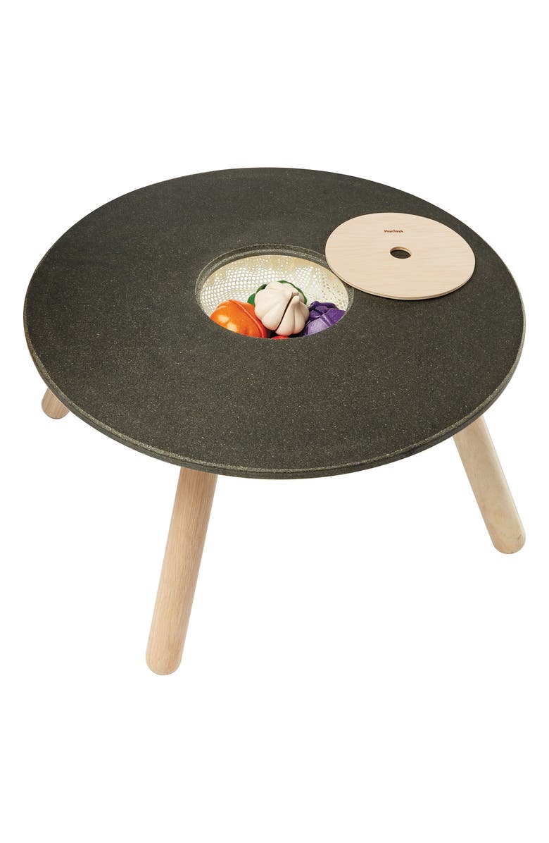 PlanToys<sup>®</sup> Round Chalkboard Table, Alternate, color, Brown