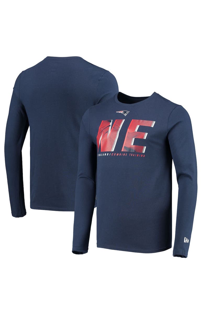 New Era Men's New Era Navy New England Patriots Combine Authentic Static Abbreviation Long Sleeve T-Shirt, Main, color, Navy
