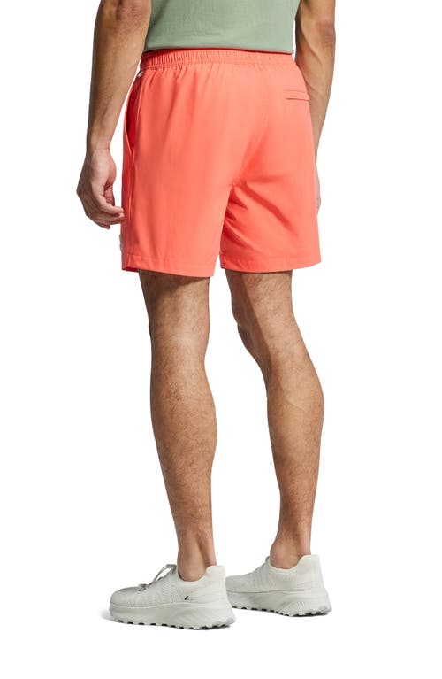 Psycho Bunny Samos Hydrochromic Swim Trunks In Hot Coral