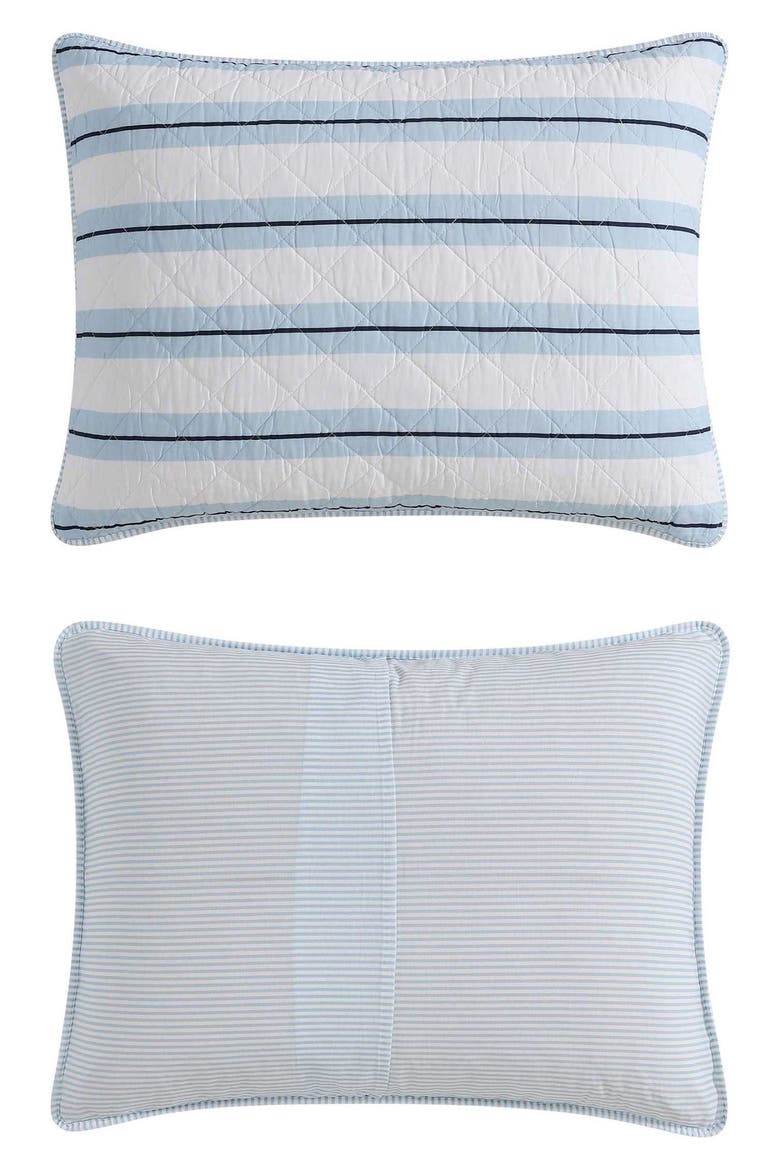 Tim Stripe Reversible Cotton Comforter & Sham Set, Alternate, color, BLUE MULTI