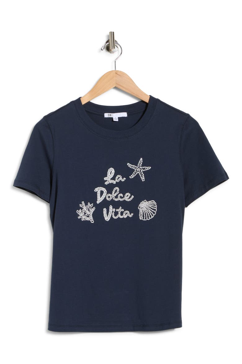 Beaded Screen T-Shirt, Alternate, color, BLUE