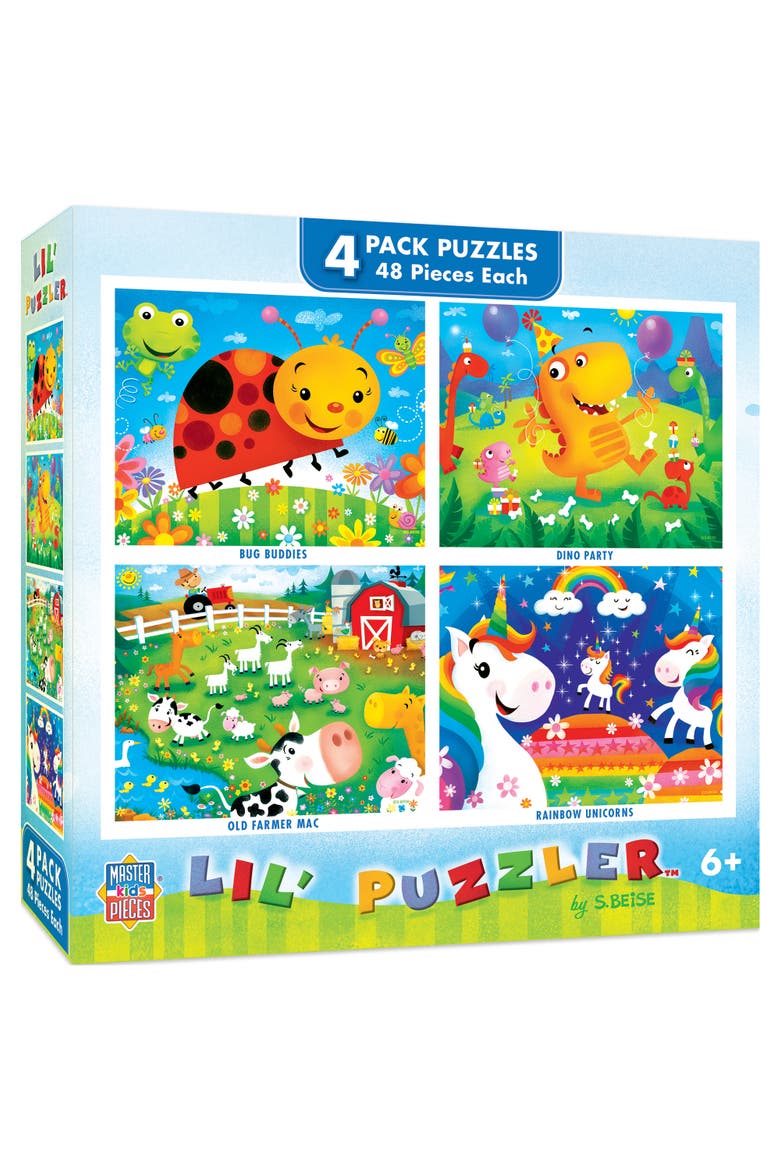 Lil Puzzler 48pc Puzzles 4-Pack, Main, color, Multicolor
