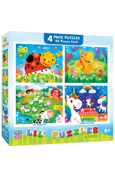 Lil Puzzler 48pc Puzzles 4-Pack