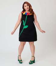 Smak Parlour Plus Size Petal Collar Shift Dress