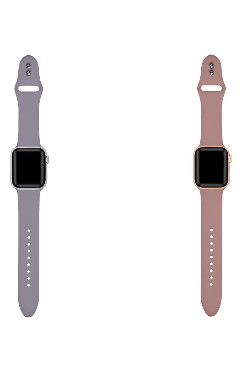 The Posh Tech Assorted 2-Pack Silicone Apple Watch<sup>®</sup> Watchbands, Alternate, color,