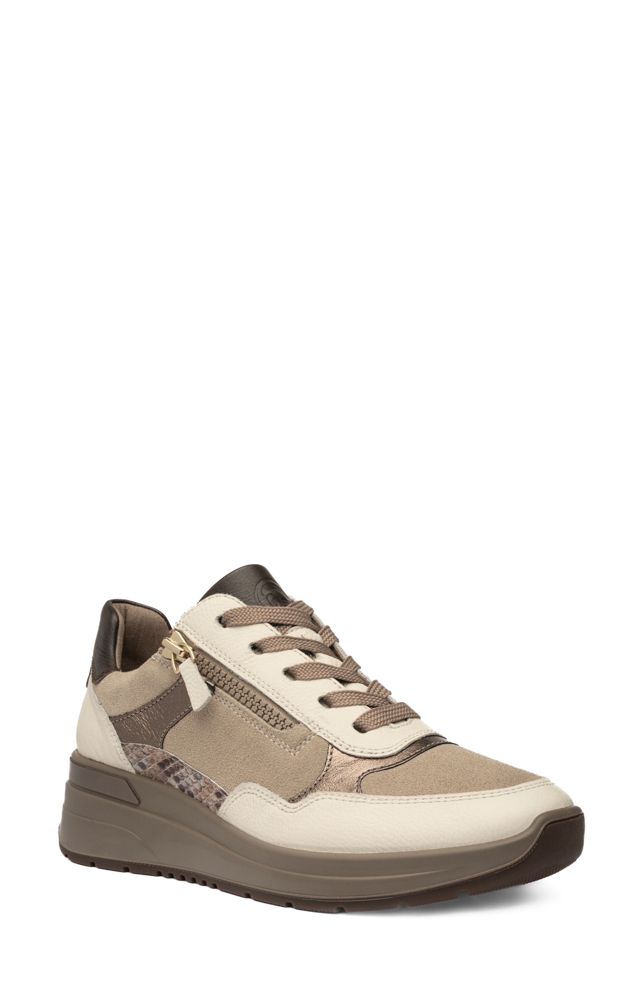 Ara Gardenia Wedge Sneaker In Off White