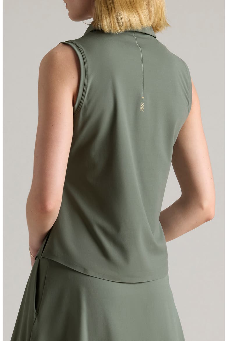Course to Court Sleeveless Polo, Alternate, color, OLIVE SHADOW