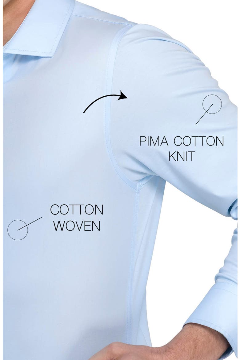Slim Fit Solid Reworked Dress Shirt, Alternate, color, LIGHT BLUE
