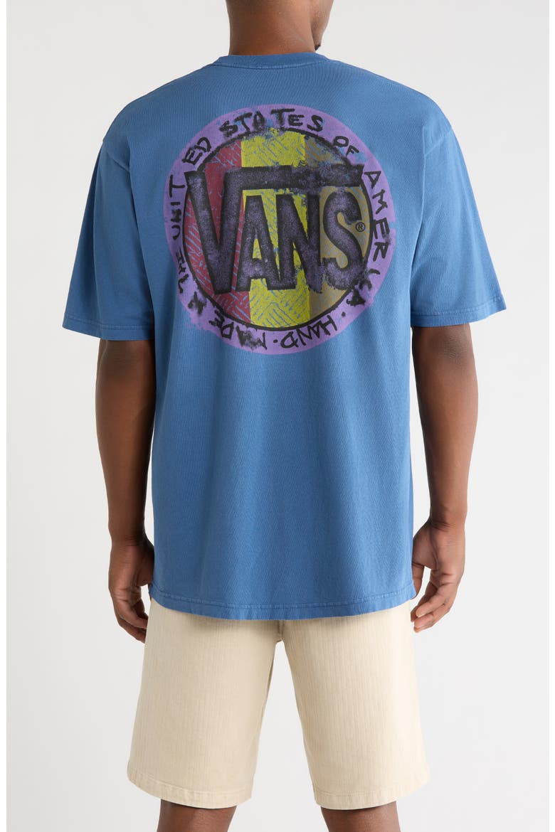 Blotched Circle Cotton Graphic T-Shirt, Alternate, color, TRUE NAVY