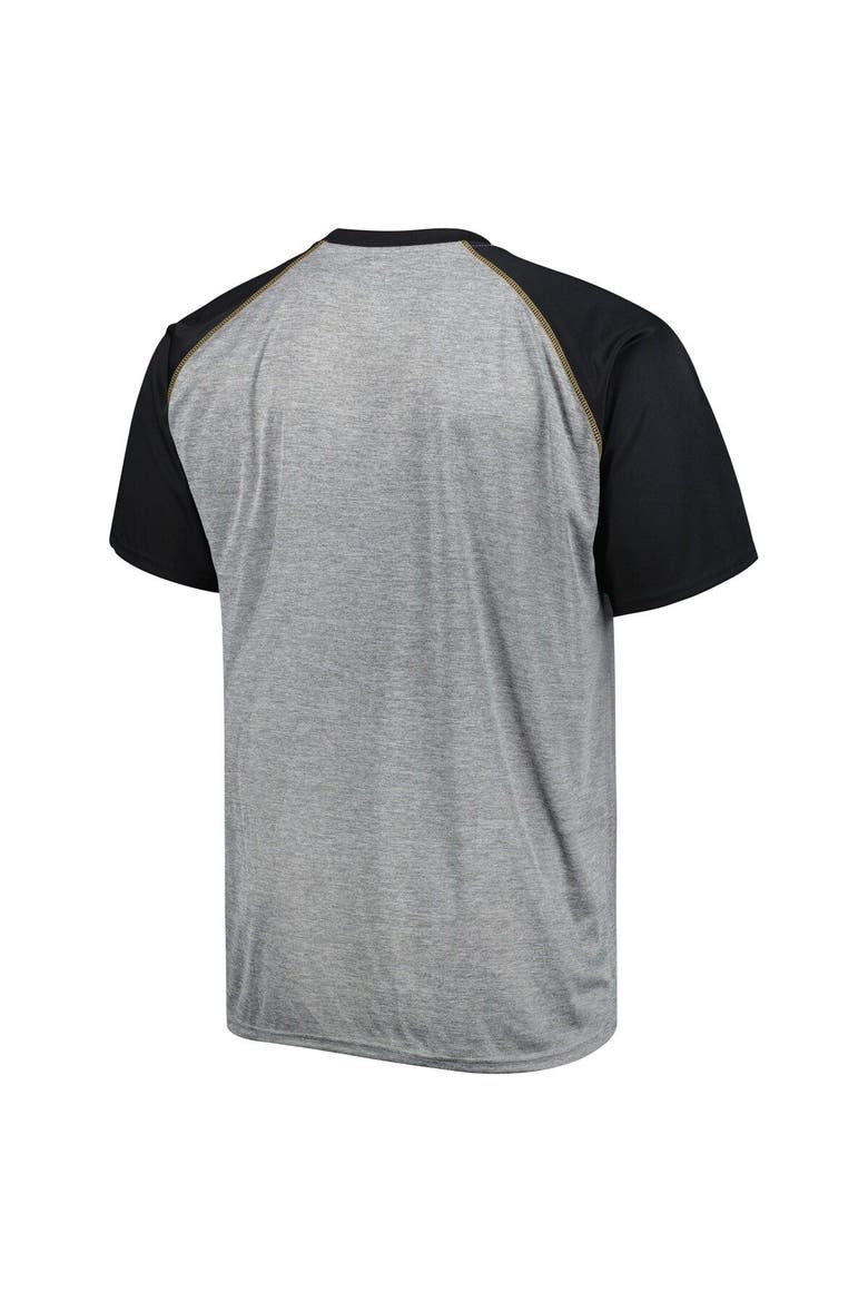 Men's Heather Gray Vegas Golden Knights Big & Tall Logo Raglan T-Shirt, Alternate, color, Heather Gray