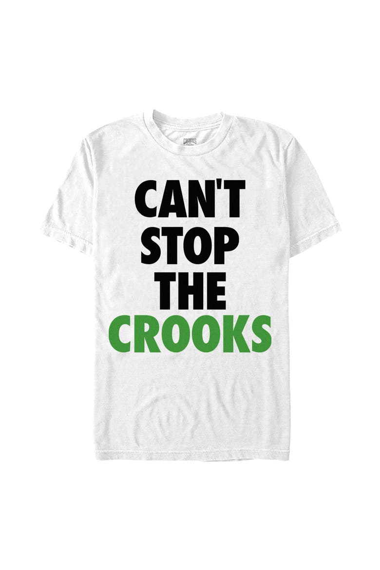 Men's Crooks & Castles Can't Stop the Crooks  Graphic T-Shirt, Main, color, White