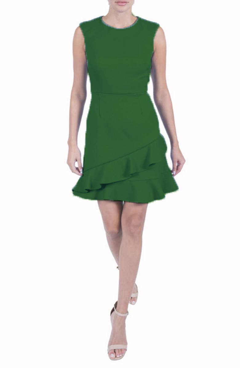 Julia Jordan Double Flounce Sleeveless Dress, Alternate, color, Grass