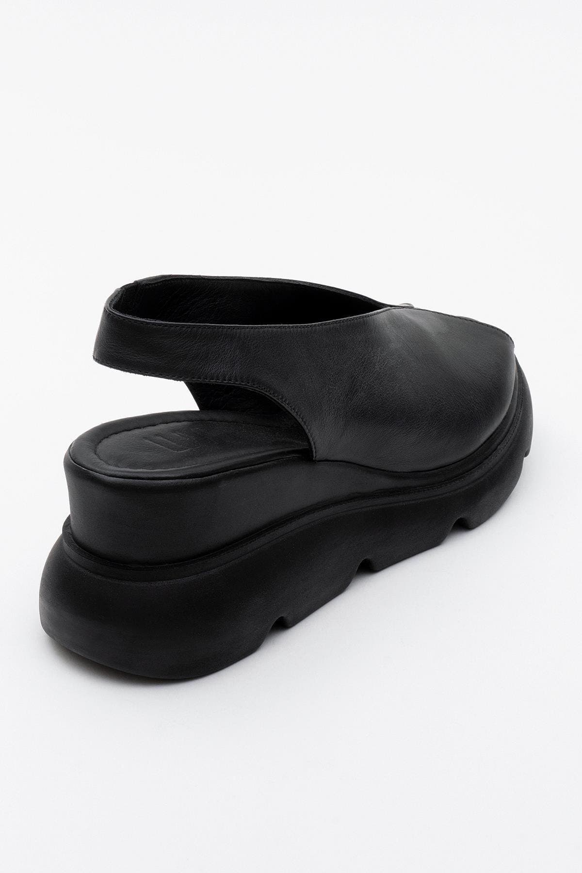 Forever & Always Shoes Sam Leather Platform Sandal, Alternate, color, Black Leather