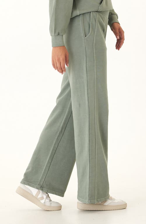 Threads 4 Thought Esmeralda Mineral Wash Wide Leg Pants In Green