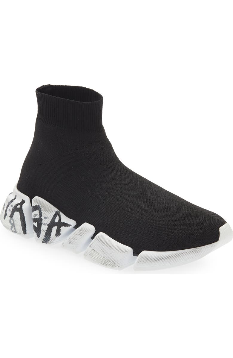Balenciaga Speed 2.0 Graffiti Recycled Knit Sock Sneaker, Main, color,