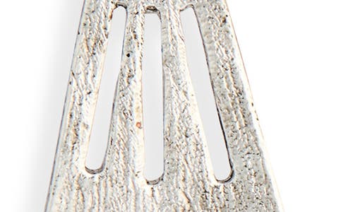 Karine Sultan Brushed Front/back Drop Earrings In Silver