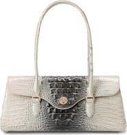 Brahmin Dayan Croc Embossed Leather Satchel