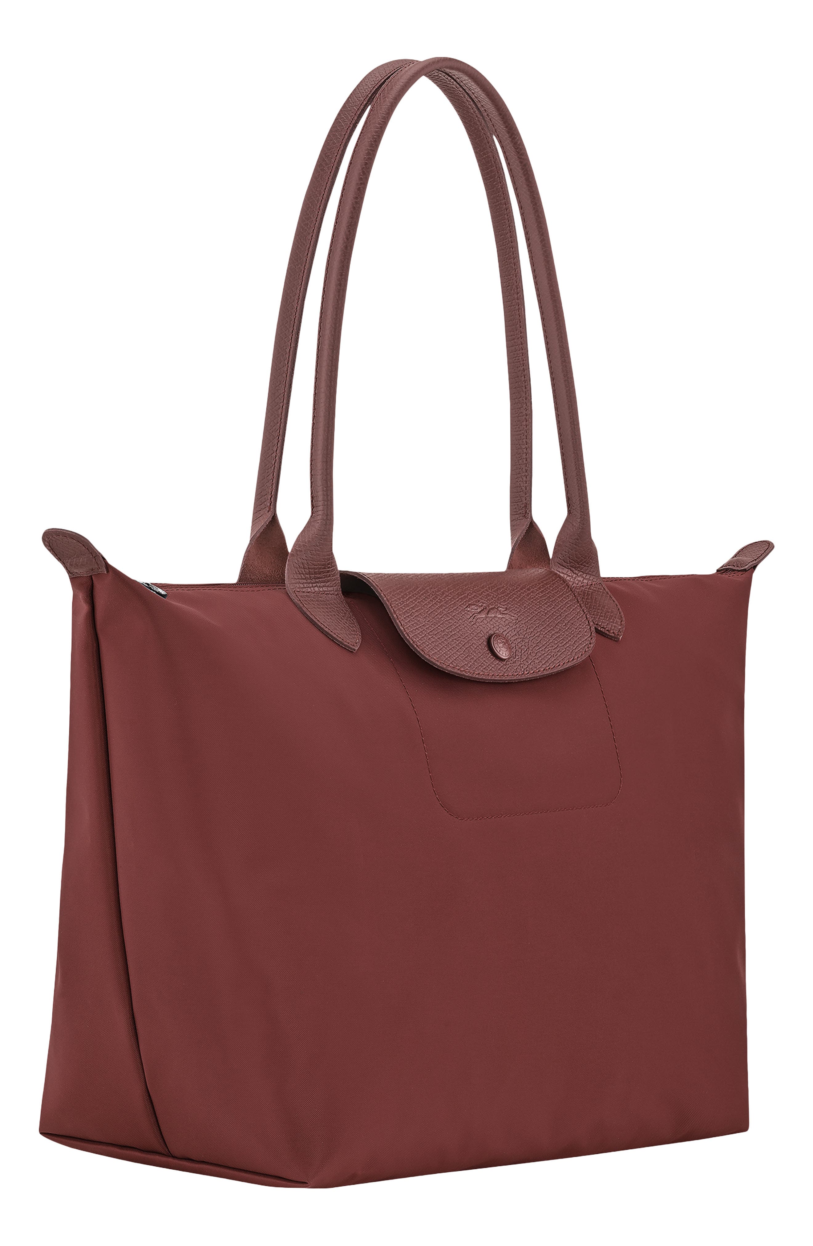 Longchamp Large Le Pliage One Nylon Shoulder Tote, Alternate, color, Burgundy