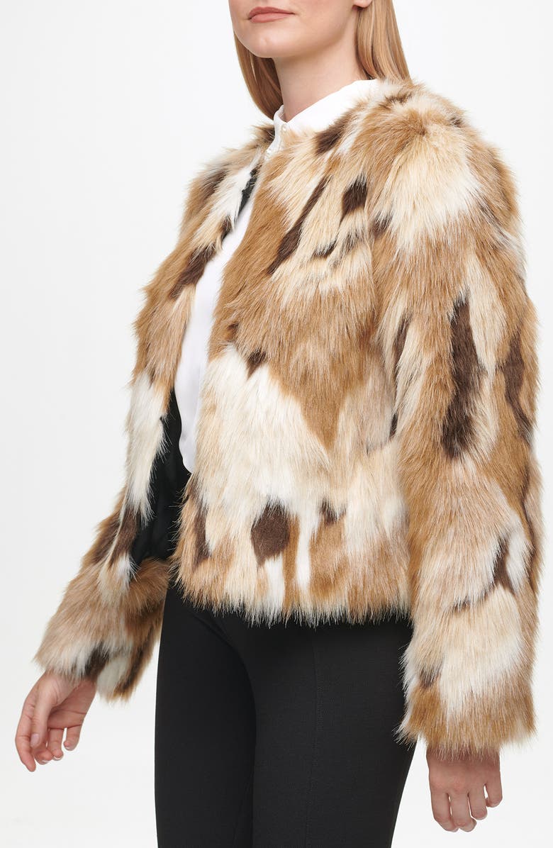 KARL LAGERFELD PARIS Faux Fur Shag Jacket, Alternate, color,