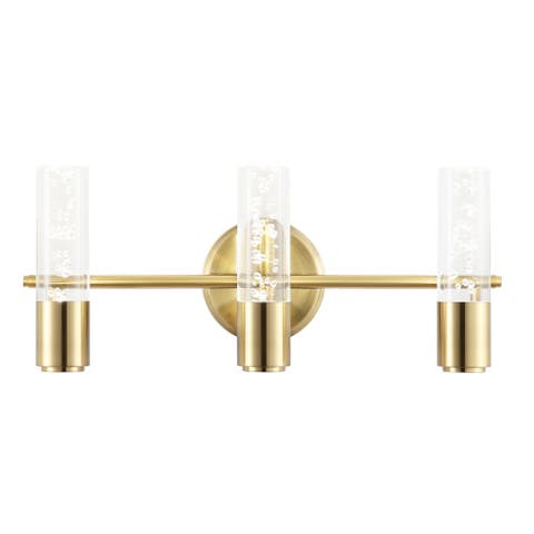 Bolha 3-Light Minimalist Modern Bubble Acrylic/Iron Integrated LED Vanity Light