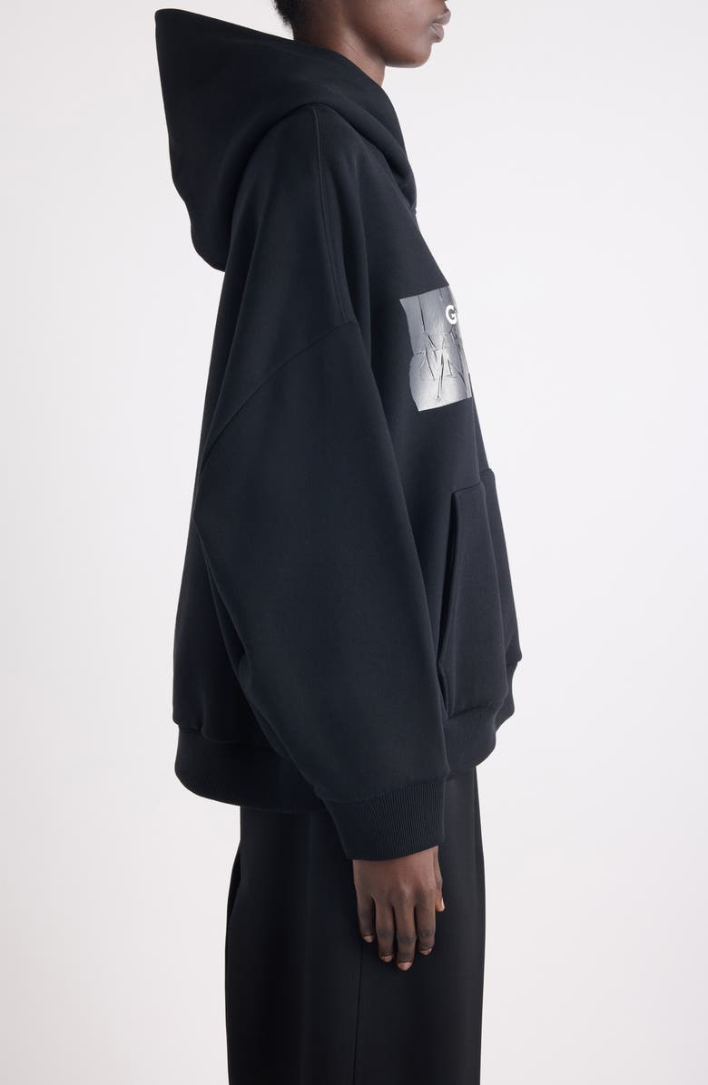 Givenchy Tape Logo Hoodie, Alternate, color, Black