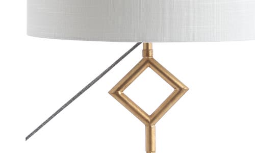 Jonathan Y Diamante 29.5in Modern Gilt Metal With Marble Base Led Table Lamp