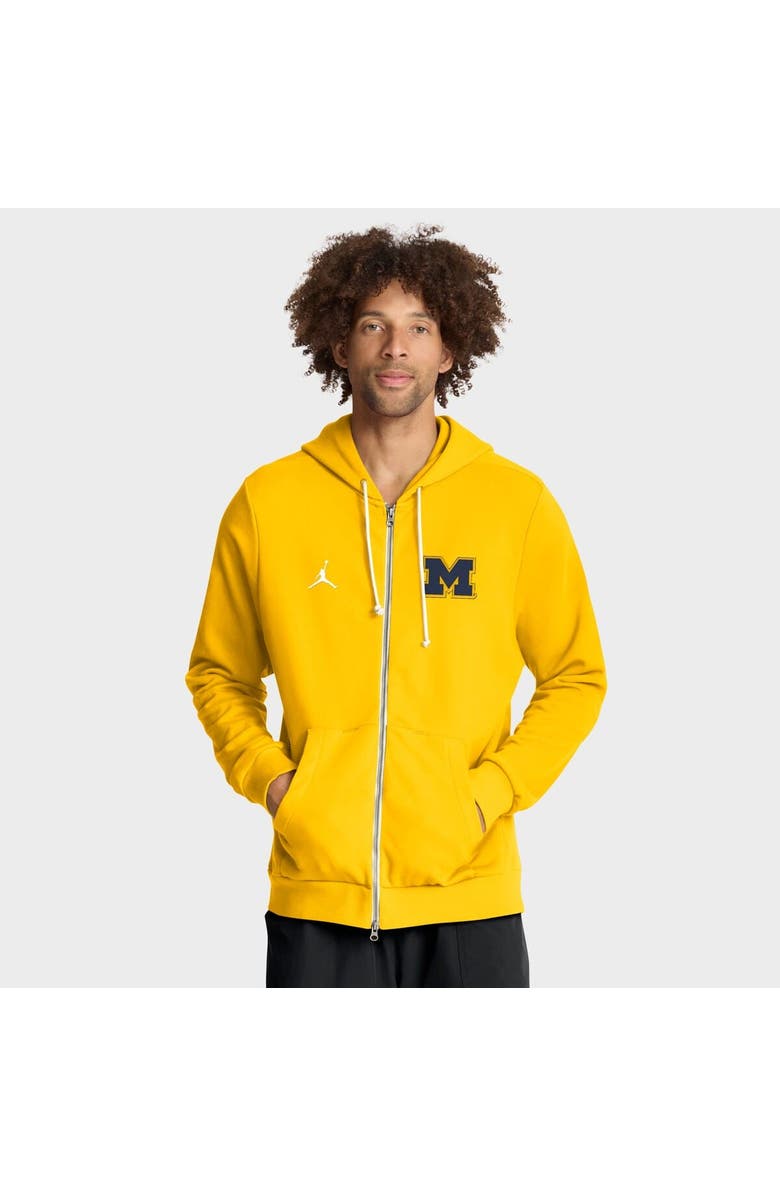 Jordan Brand Men's Jordan Brand Maize Michigan Wolverines 2025 Sideline Performance Full-Zip Hoodie, Alternate, color, Maize
