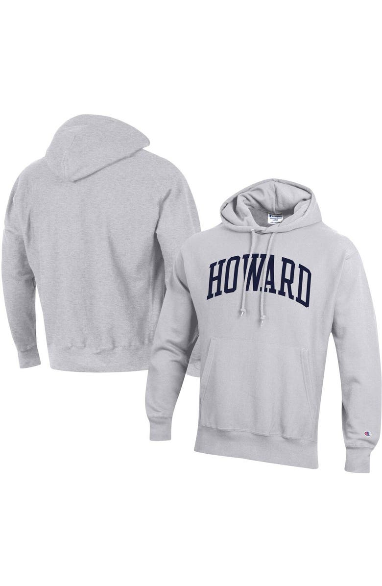 Champion Men's Champion Gray Howard Bison Tall Arch Pullover Hoodie, Alternate, color,