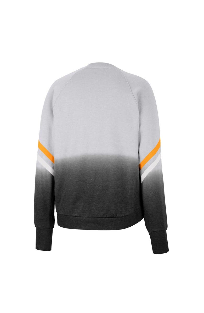 COLOSSEUM Women's Colosseum Gray Tennessee Volunteers Cue Cards Dip-Dye Raglan Pullover Sweatshirt, Alternate, color,