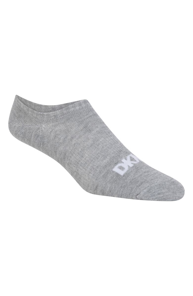 DKNY 6-Pack Liner Socks, Alternate, color, Grey/ Black