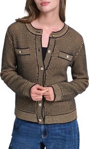 KARL LAGERFELD PARIS Four Pocket Cardigan