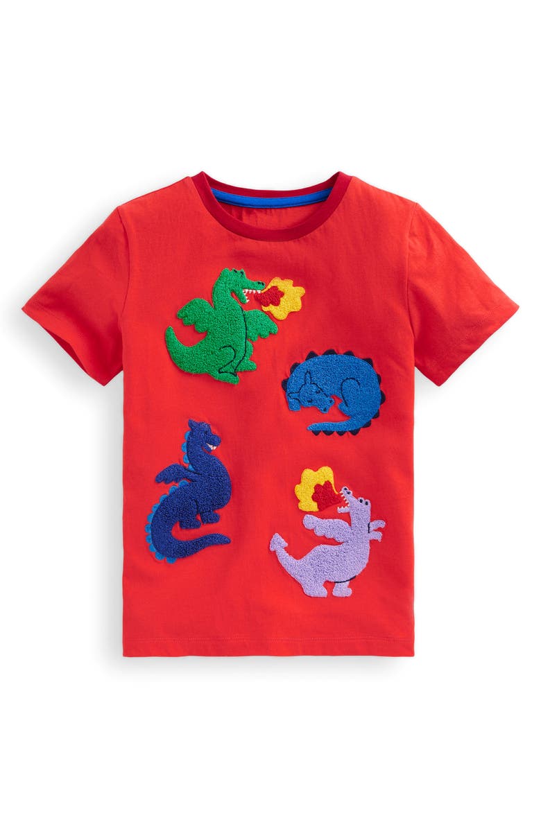 Mini Boden Kids' Bouclé Dragons T-Shirt, Main, color, 