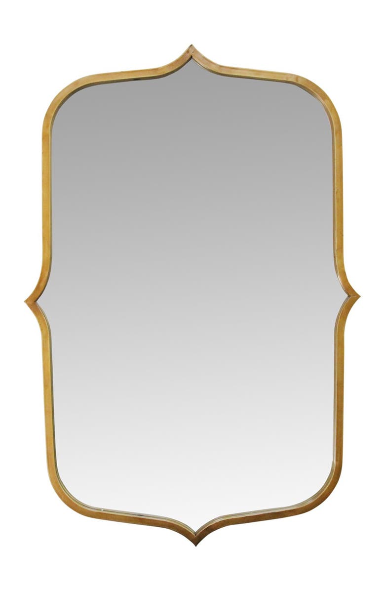 PARKLAND COLLECTION 36" Hillary Gold Metal Mirror, Main, color, Gold