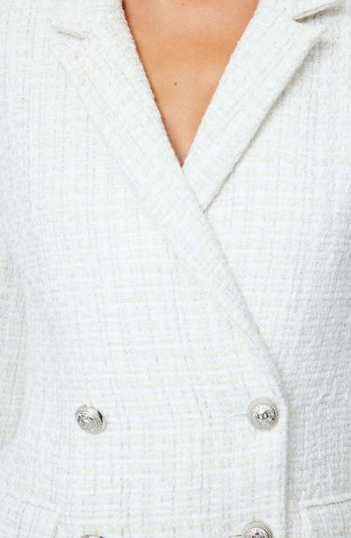 French Connection Scattered Tinsel Long Sleeve Double Breasted Minidress In Multi