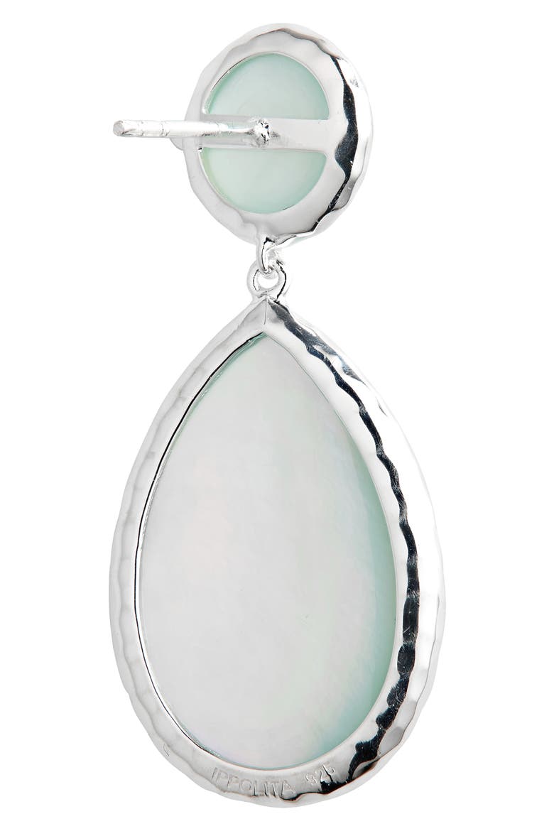 Wonderland Teardrop Earrings, Alternate, color, SILVER/ DENIM