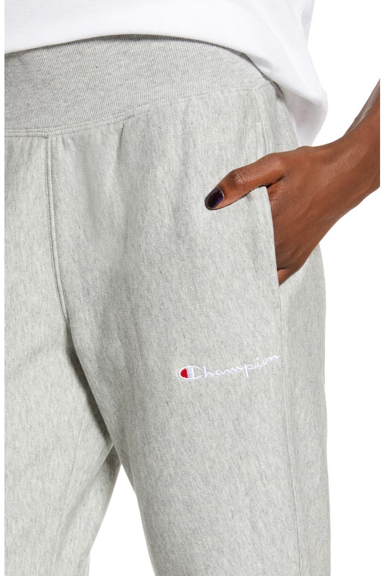 Chainstitch Logo Reverse Weave® Jogger Sweatpants, Alternate, color, OXFORD GREY