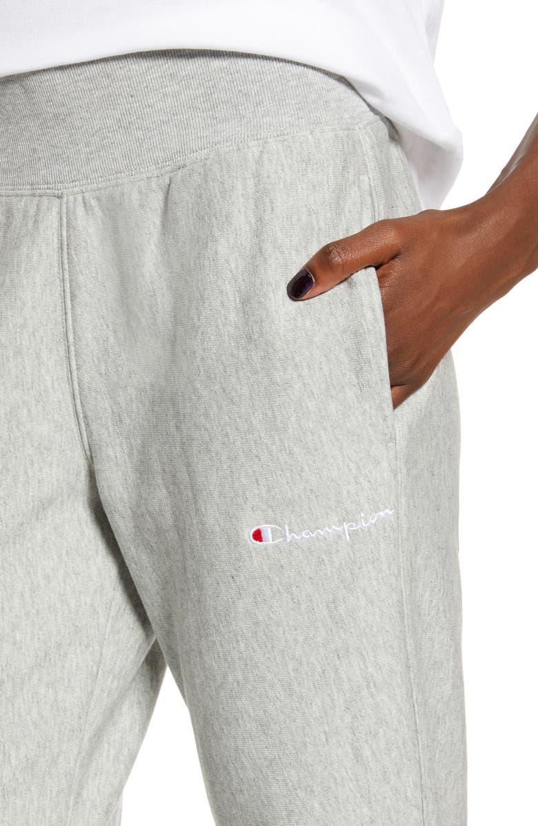 Champion Chainstitch Logo Reverse Weave<sup>®</sup> Jogger Sweatpants, Alternate, color, 