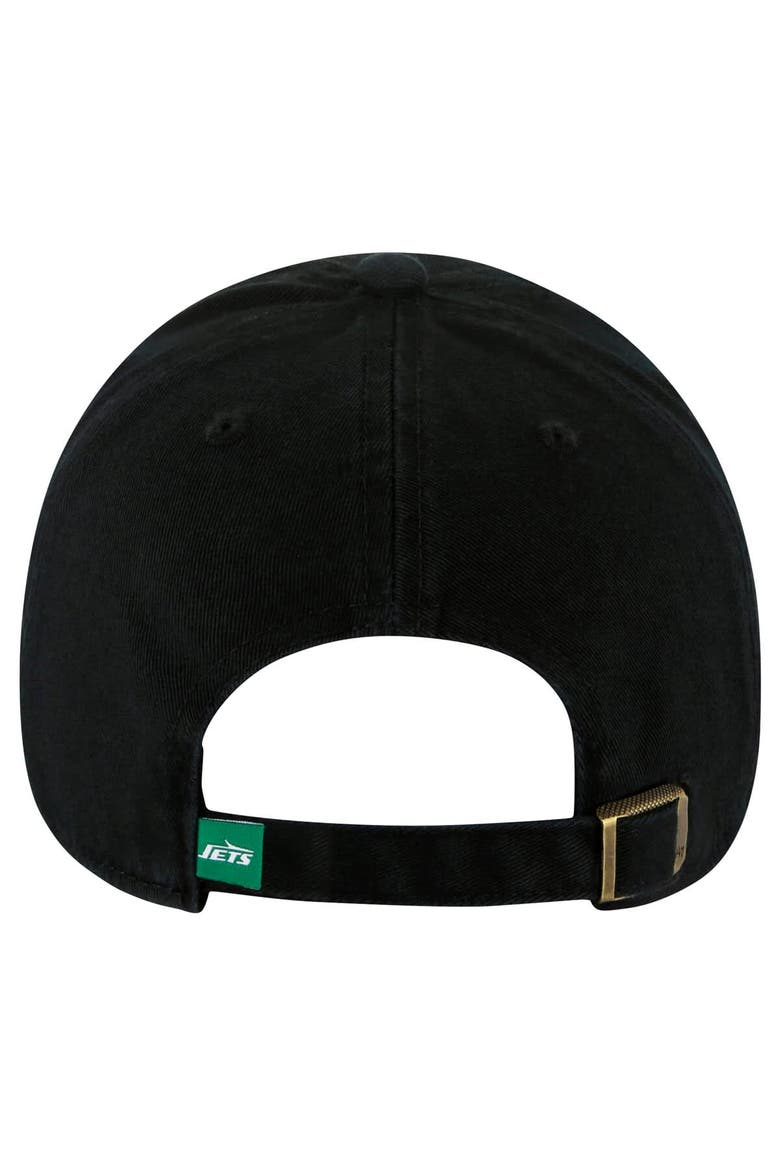 Men's '47 Black New York Jets Clean Up Team Script Adjustable Hat, Alternate, color, Black