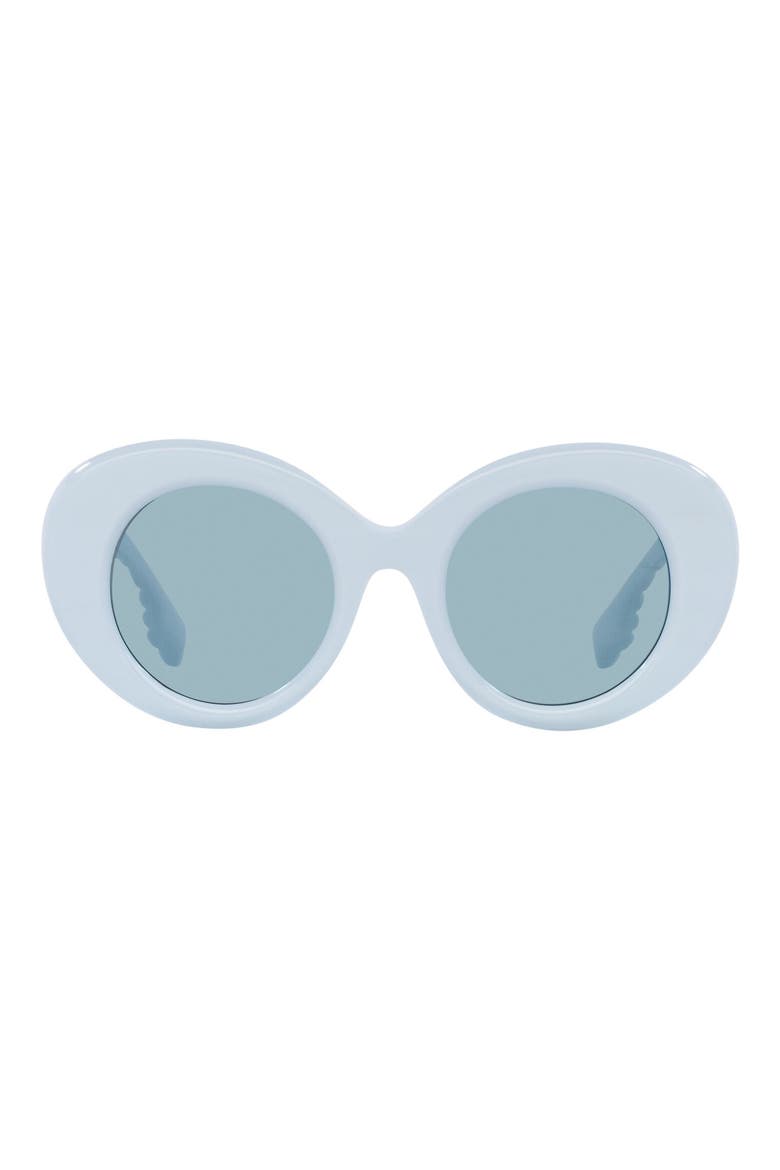 49mm Round Sunglasses, Main, color, AZURE