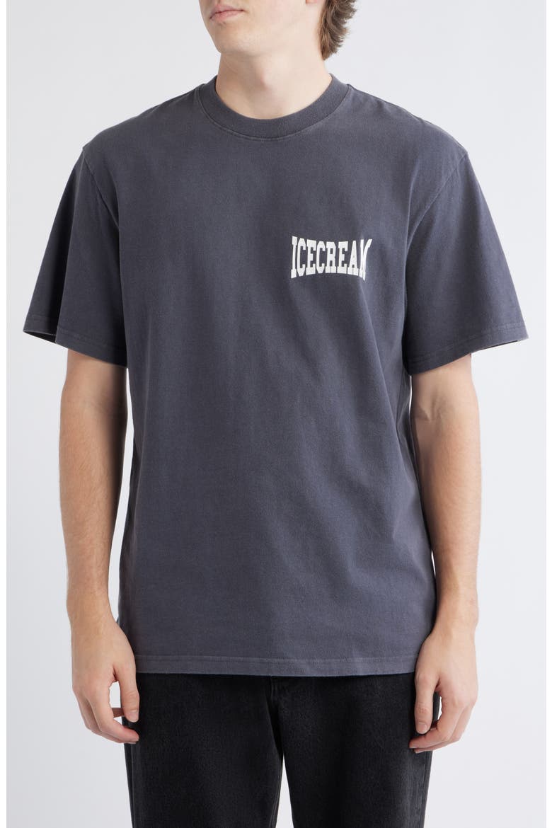 Options Oversize Cotton Graphic T-Shirt, Main, color, CHARCOAL ART