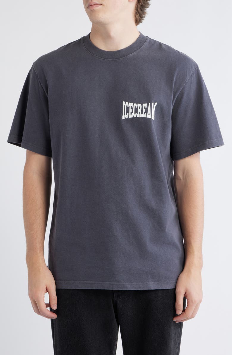 ICECREAM Options Oversize Cotton Graphic T-Shirt, Main, color, Charcoal Art
