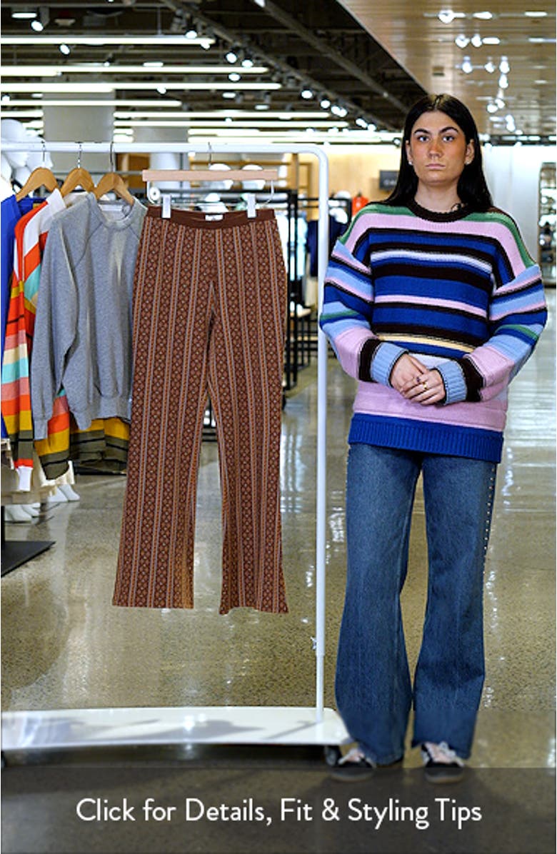 San Carlos Mixed Print Jacquard Flare Pants, sales video thumbnail