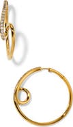 Nadri Muse Pavé Cubic Zirconia Swirl Hoop Earrings