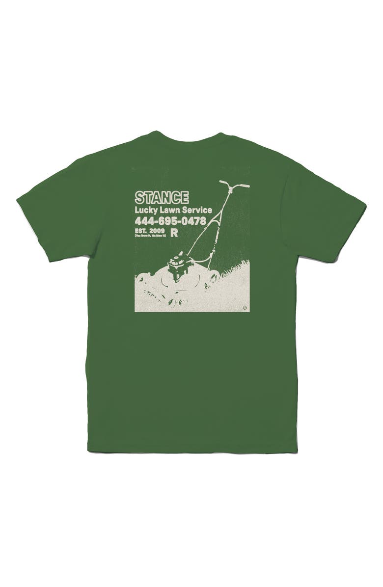 Stance Lucky Lawn Graphic T-Shirt, Alternate, color, Green