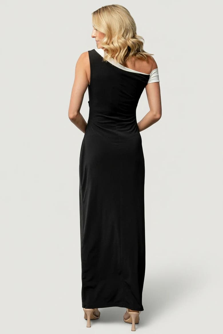 Valena Maxi Dress, Alternate, color, Black + Ivory