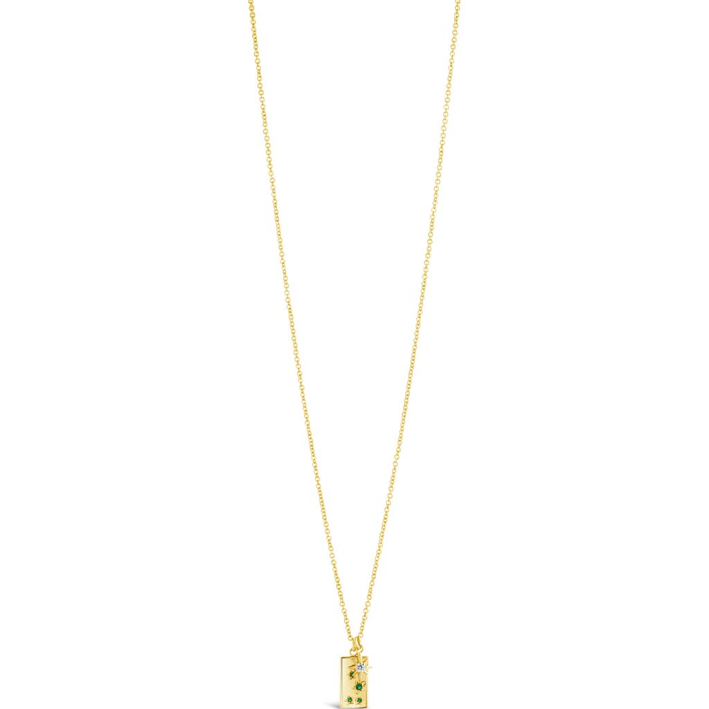 Sterling Forever Cubic Zirconia Burst & Tag Charm Pendant Necklace